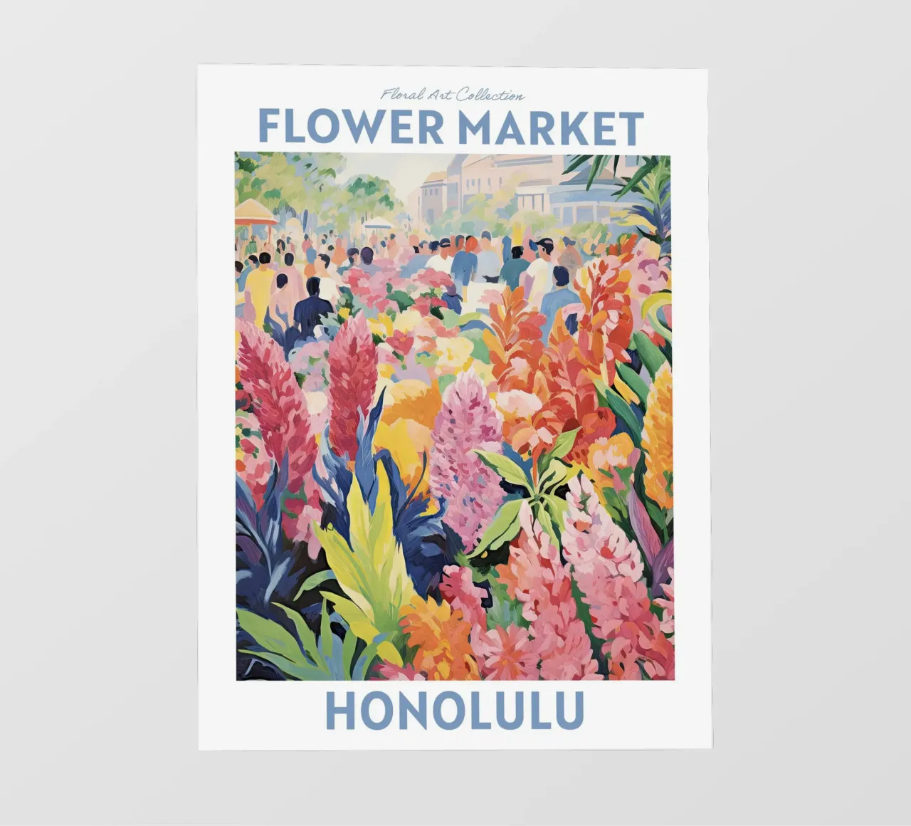 Mercato dei fiori, Honolulu, Hawaii - Viaggio Botanico pellicola backlit da Peaches Art Prints