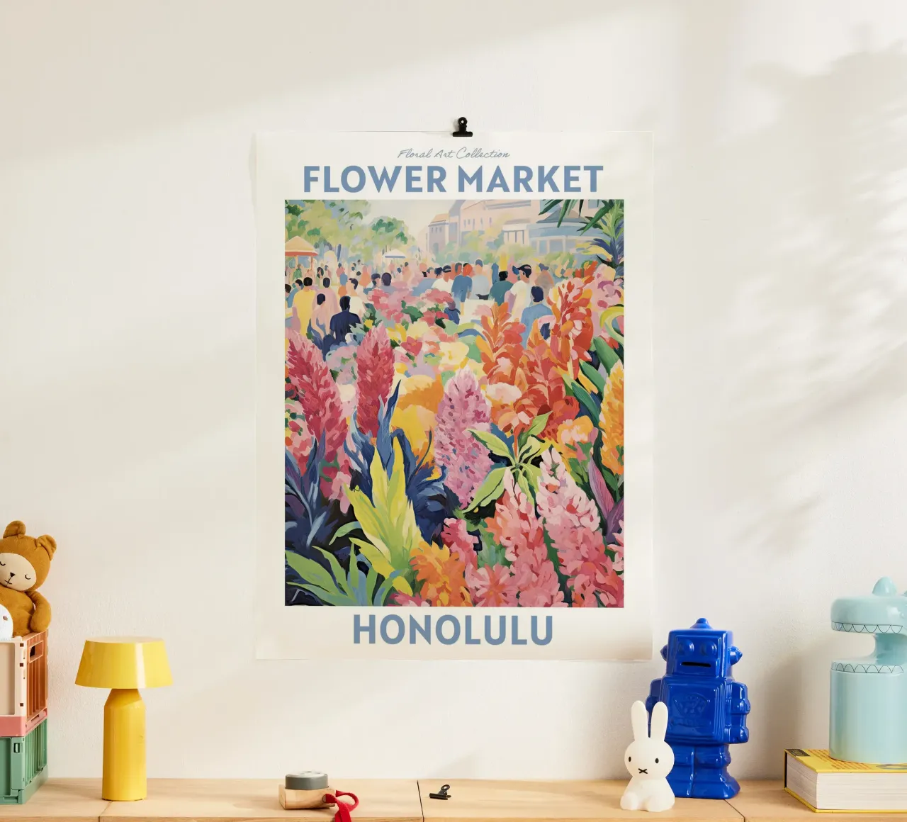 Mercato dei fiori, Honolulu, Hawaii - Viaggio Botanico carta hahnemühle da Peaches Art Prints