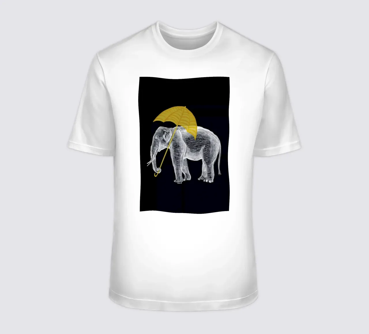 Elephant with Umbrella 2 t-shirt da Amalia Restrepo