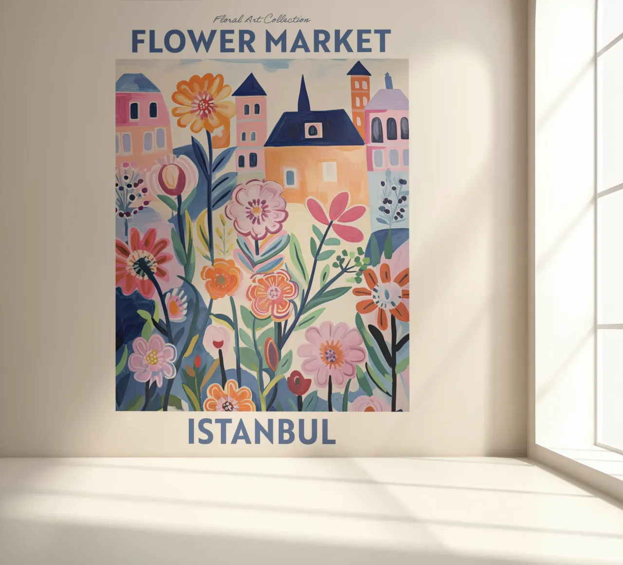 Flower Market, Istanbul, Turkey- Travel Botanical photo wallpaper by Peaches Art Prints
