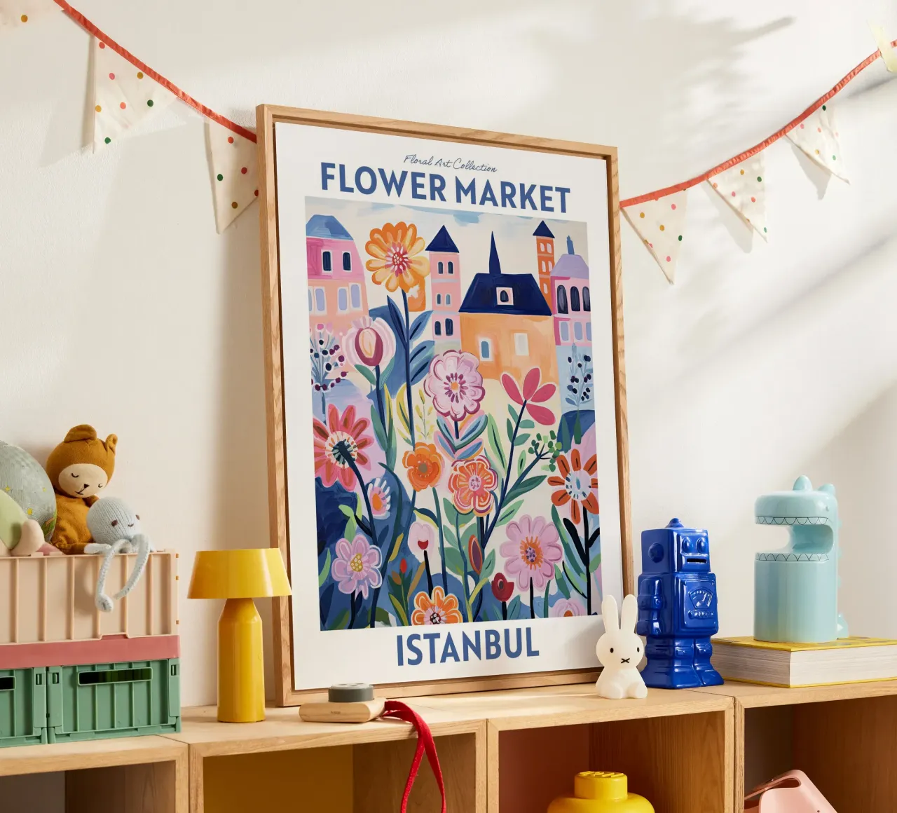 Mercato dei fiori, Istanbul, Turchia - Viaggio botanico plexiglass da Peaches Art Prints
