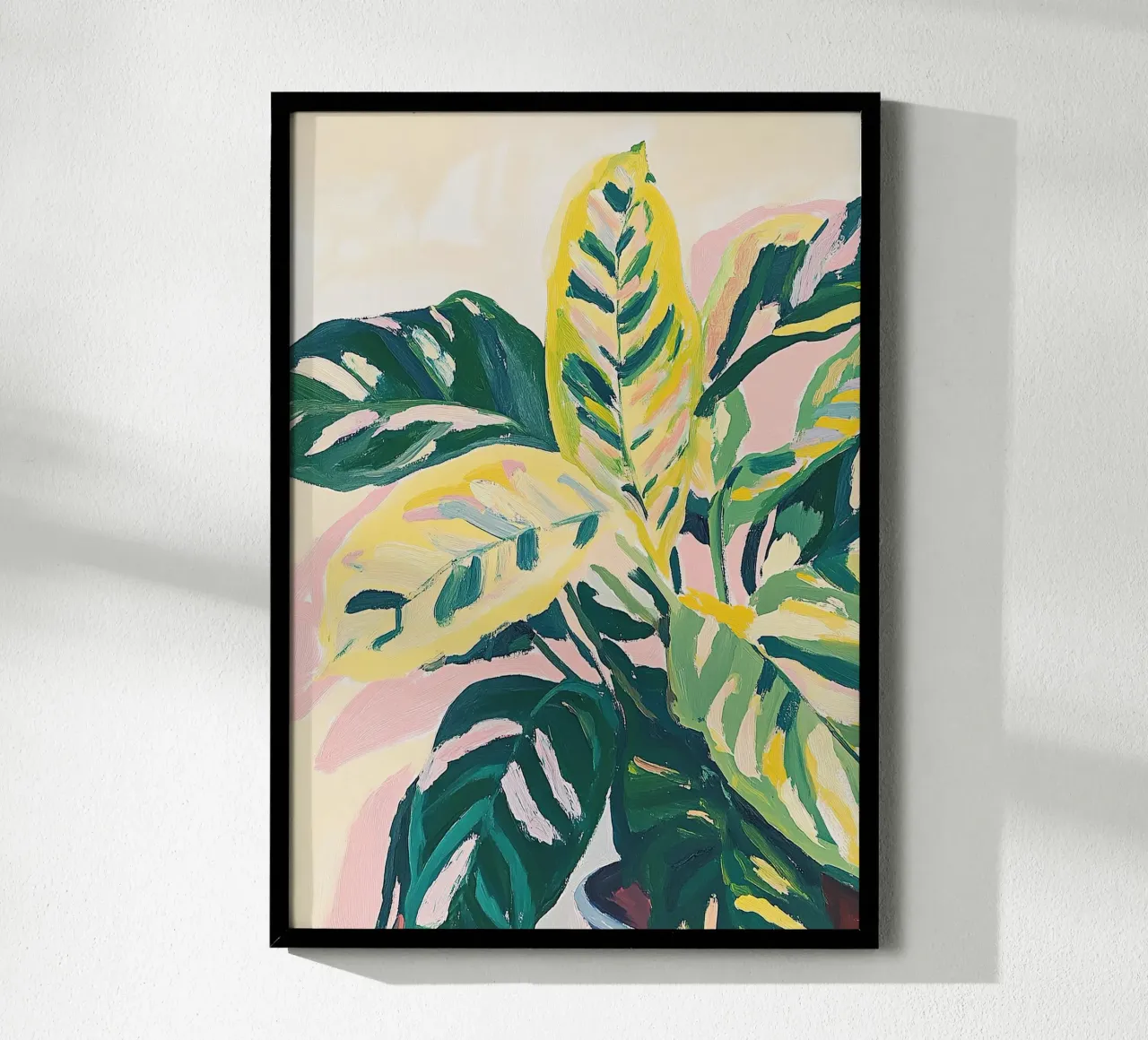 Pianta botanica Calathea Pastello Moderna poster da Euphoria Theresa