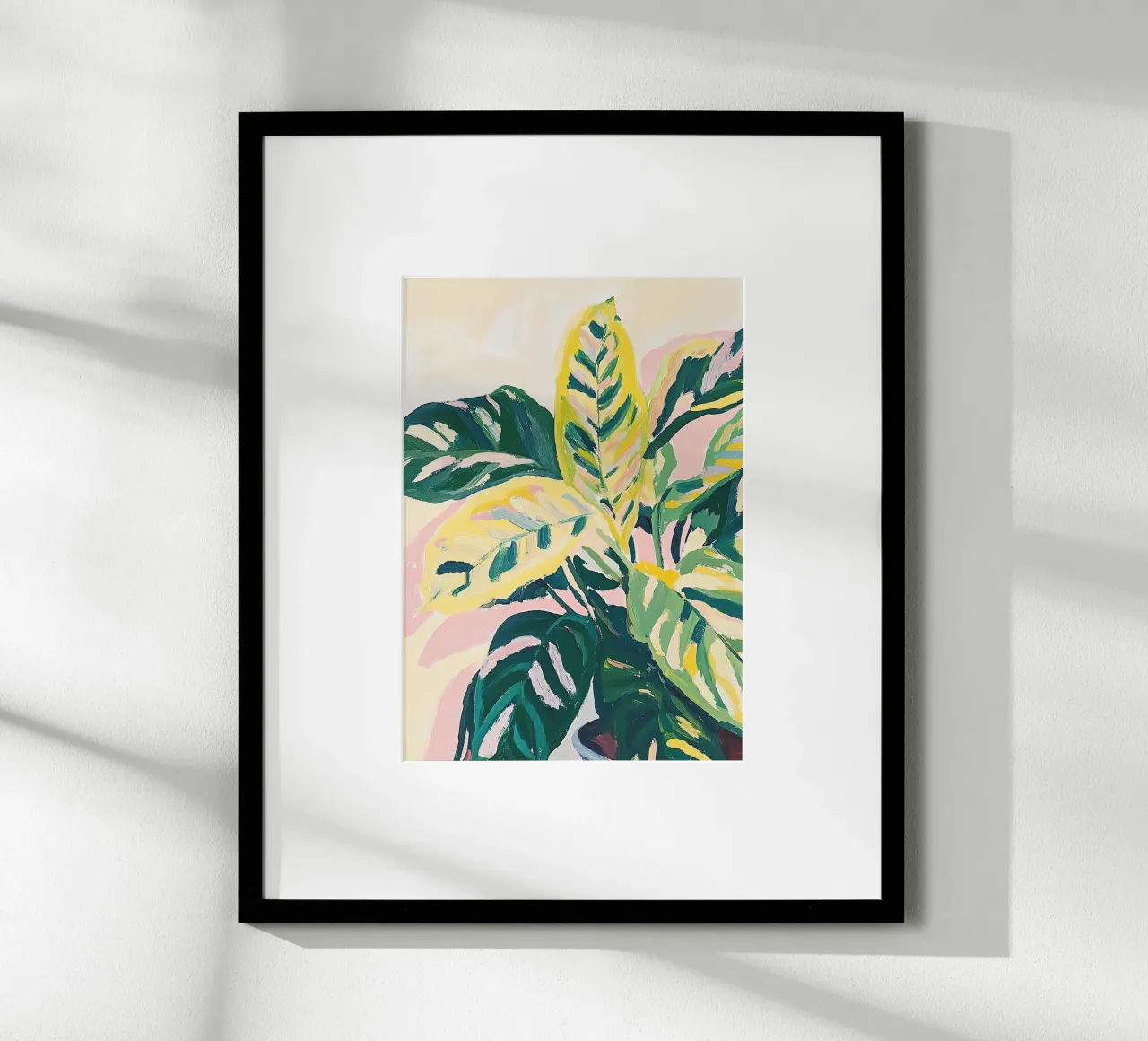 Pianta botanica Calathea Pastello Moderna poster da Euphoria Theresa