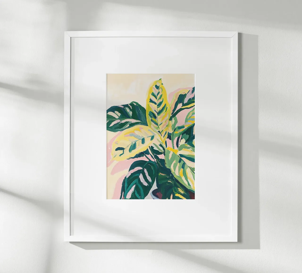 Pianta botanica Calathea Pastello Moderna poster da Euphoria Theresa