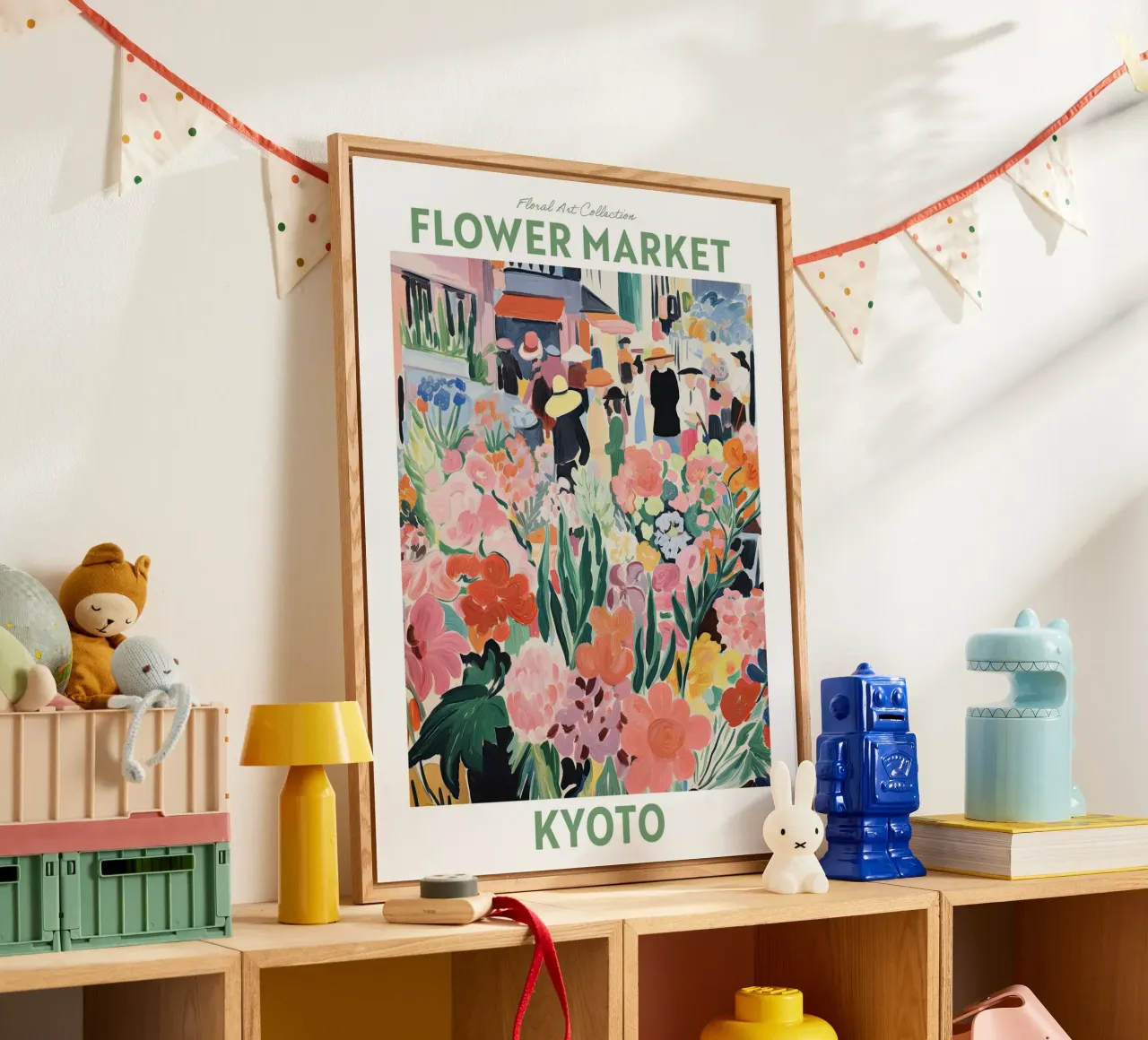 Mercato dei fiori, Kyoto, Giappone - Viaggio Botanico plexiglass da Peaches Art Prints