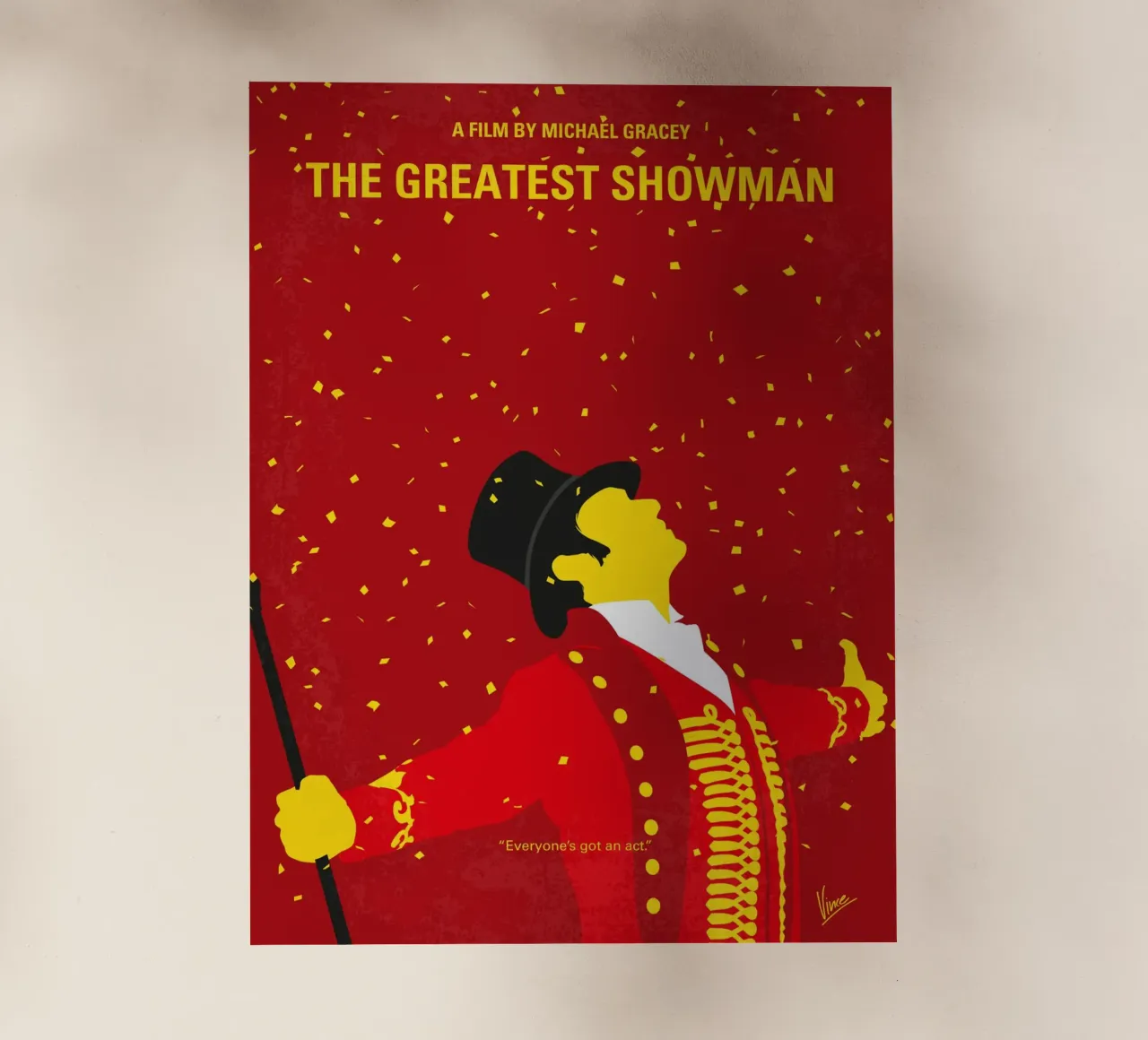 No965 My The Greatest Showman minimal movie poster backlit film by Chungkong