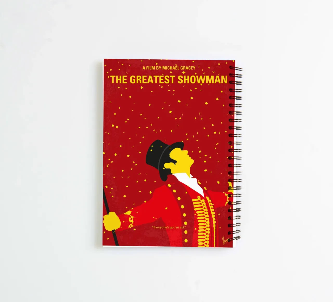 No965 My The Greatest Showman minimal movie poster spiral notebook by Chungkong