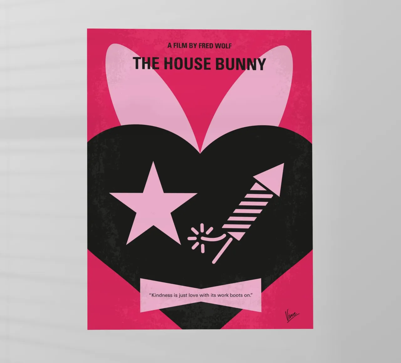 No966 My The House Bunny minimal movie poster pellicola backlit da Chungkong