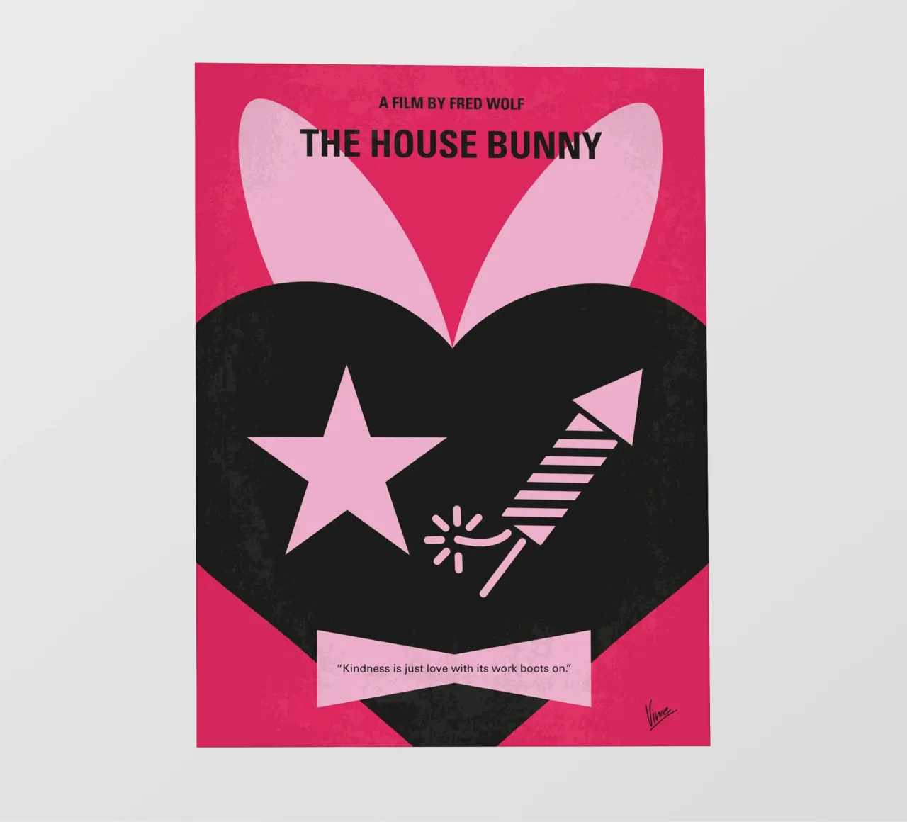 No966 My The House Bunny minimal movie poster telo in pvc da Chungkong
