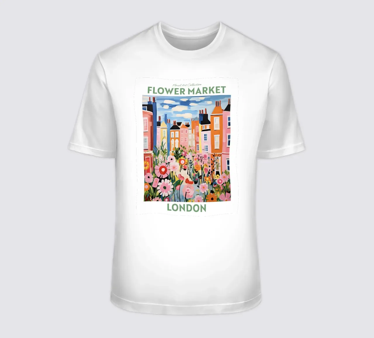 Mercato dei fiori, Londra, Inghilterra, Viaggio botanico t-shirt da Peaches Art Prints