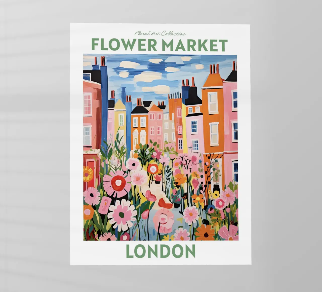 Mercato dei fiori, Londra, Inghilterra, Viaggio botanico pellicola backlit da Peaches Art Prints