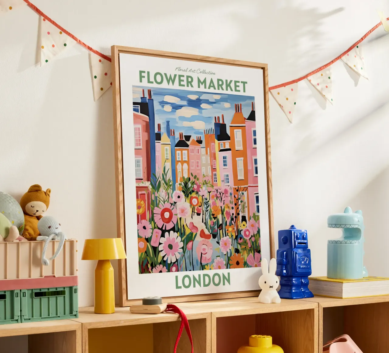 Mercato dei fiori, Londra, Inghilterra, Viaggio botanico plexiglass da Peaches Art Prints