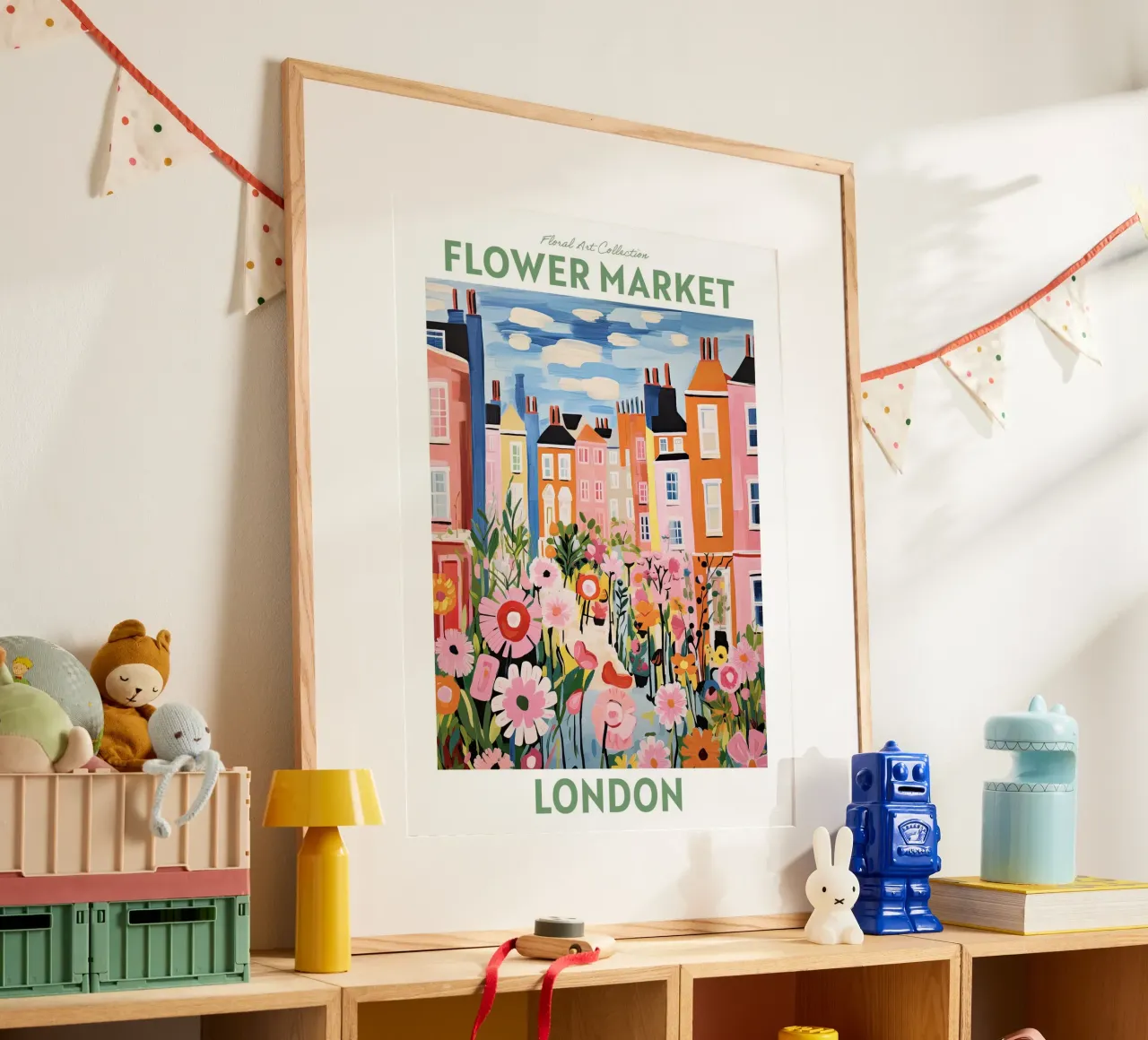 Mercato dei fiori, Londra, Inghilterra, Viaggio botanico carta hahnemühle da Peaches Art Prints