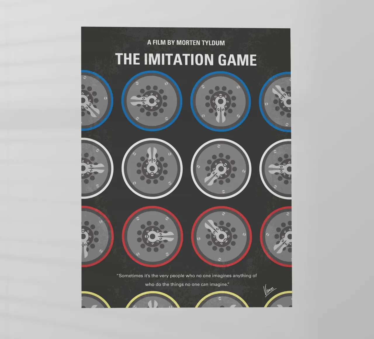 No972 My The Imitation Game minimal movie poster pellicola backlit da Chungkong