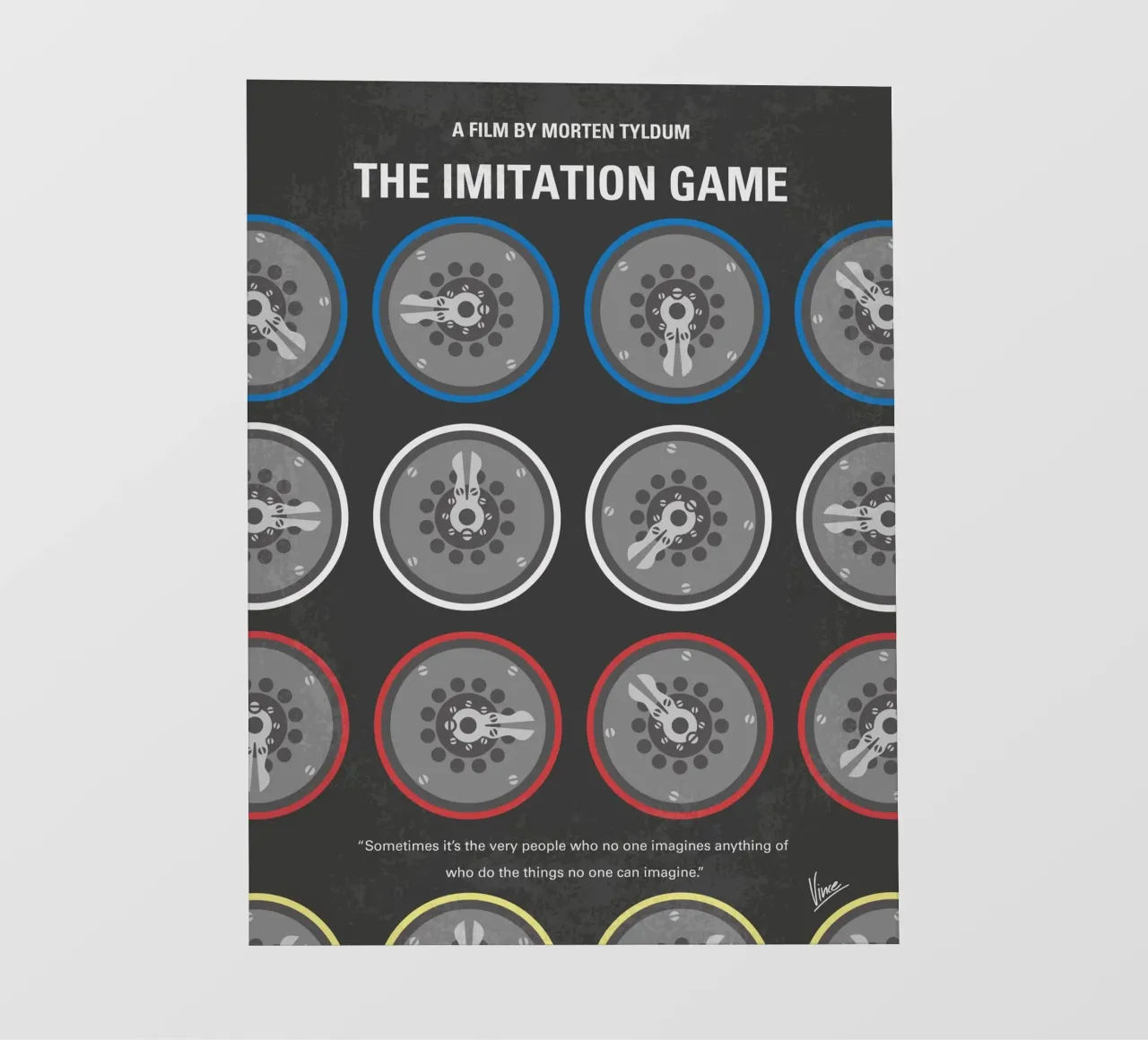 No972 My The Imitation Game minimal movie poster pellicola backlit da Chungkong