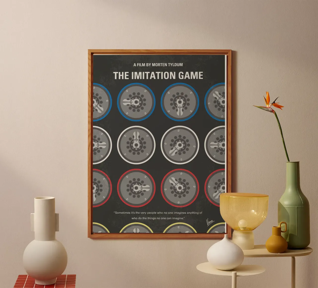 No972 My The Imitation Game minimal movie poster alluminio dibond da Chungkong