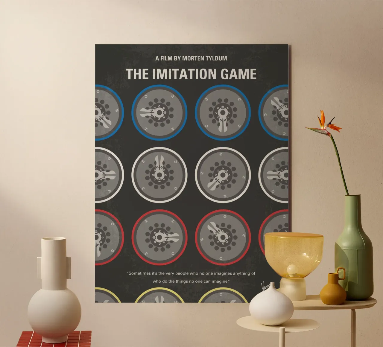 No972 My The Imitation Game minimal movie poster alluminio dibond da Chungkong