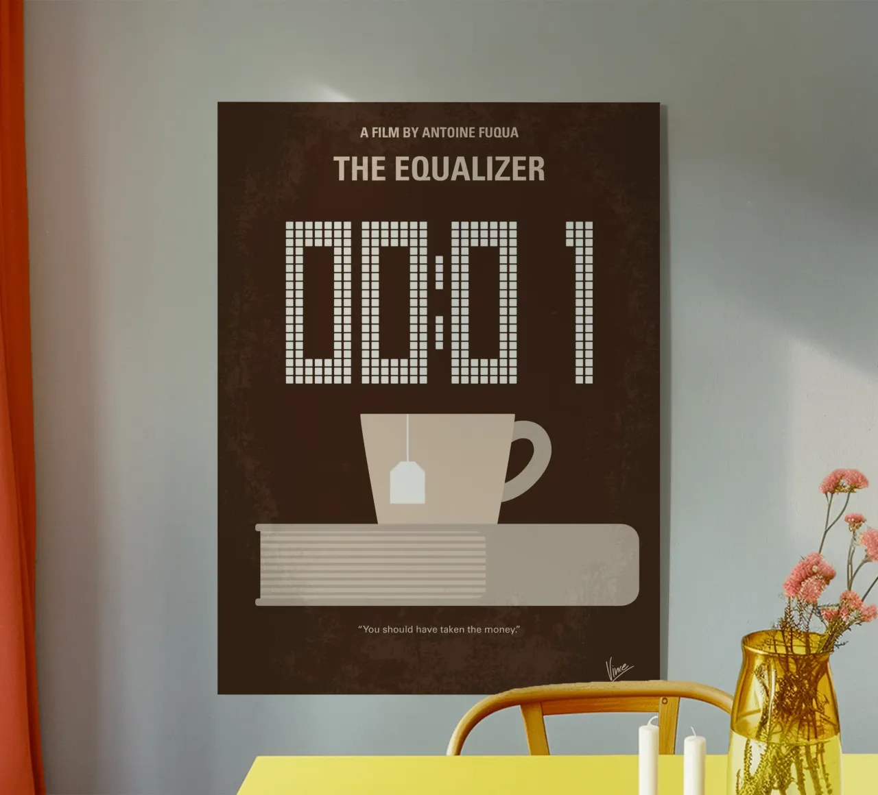 No973 My THE EQUALIZER minimal movie poster plexiglass da Chungkong
