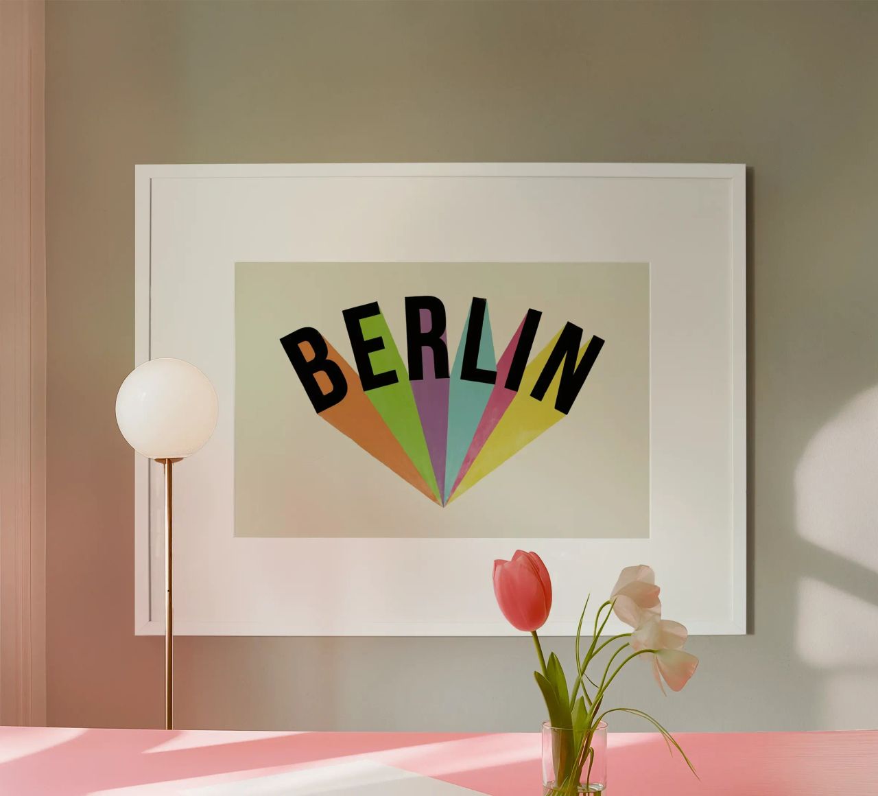 Berlin Typography Poster von Florent Bodart