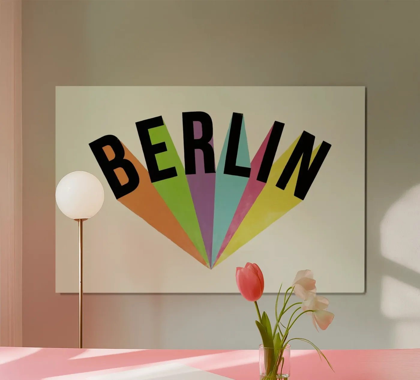 Berlin Typography poster by Florent Bodart