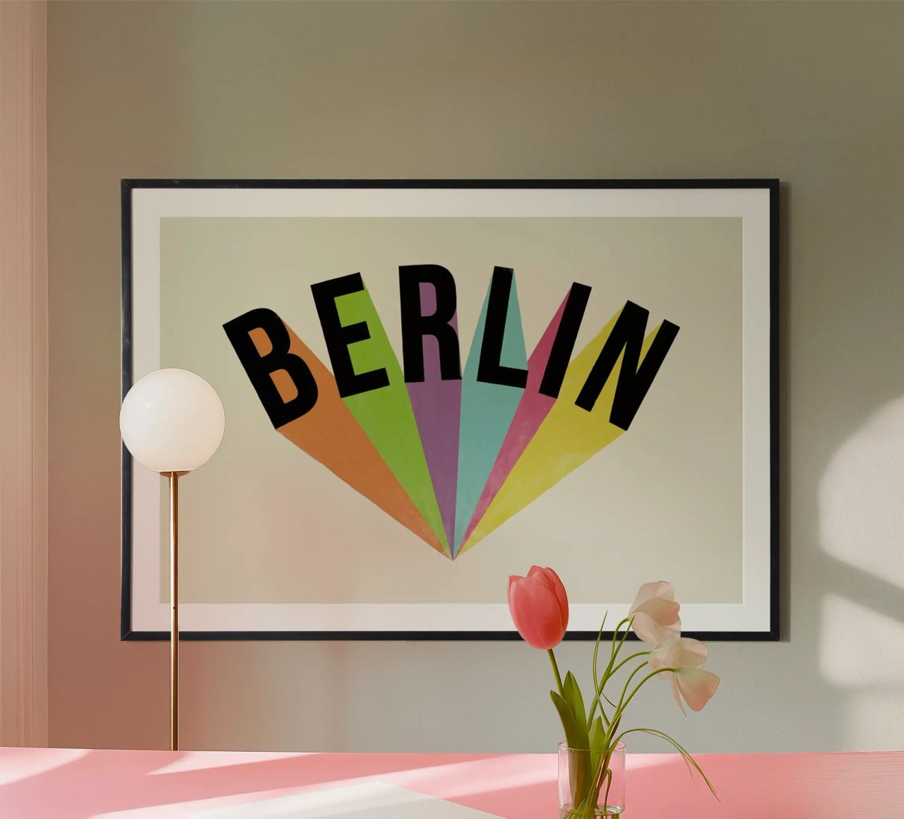 Berlin Typography Poster von Florent Bodart