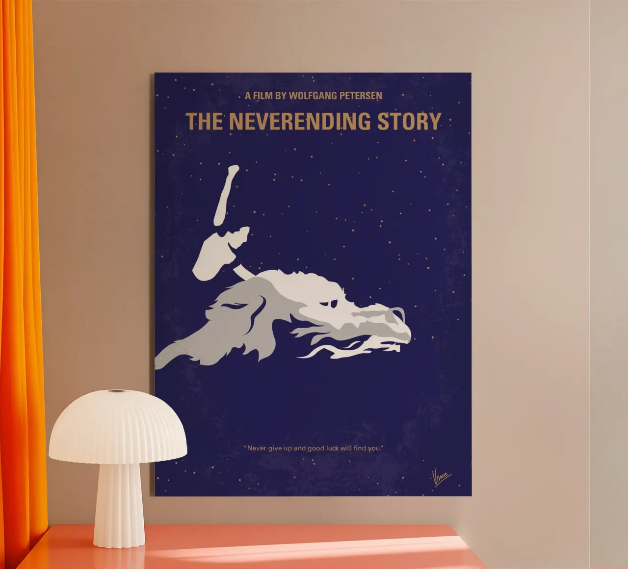 No975 My The NeverEnding Story minimal movie poster alluminio dibond da Chungkong