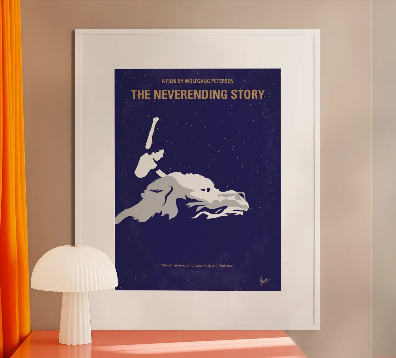 No975 My The NeverEnding Story minimal movie poster carta hahnemühle da Chungkong