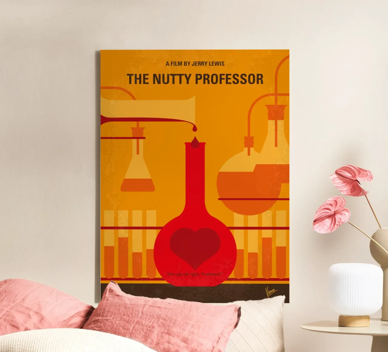 No976 My The Nutty Professor minimal movie poster tela con Cornice a cassetta da Chungkong