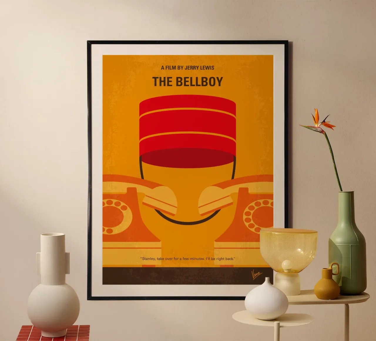 No977 My The bellboy minimal movie poster carta hahnemühle da Chungkong