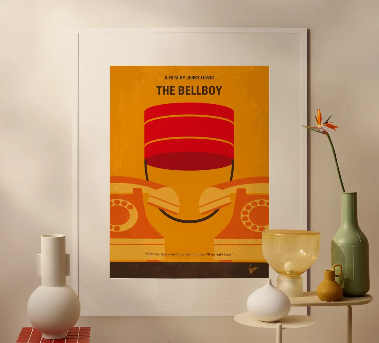No977 My The bellboy minimal movie poster carta hahnemühle da Chungkong