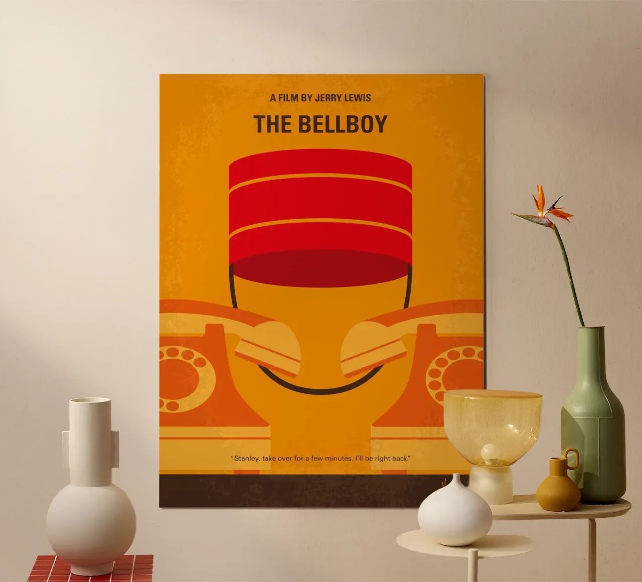 No977 My The bellboy minimal movie poster carta hahnemühle da Chungkong