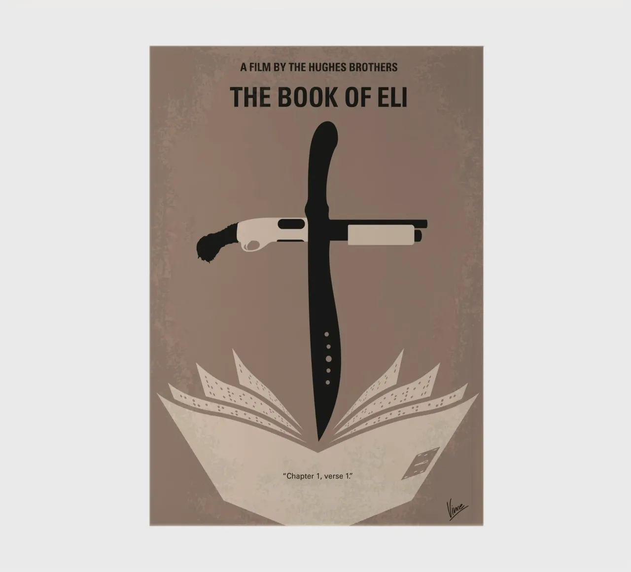 No978 My The Book of Eli minimal movie poster notebook by Chungkong