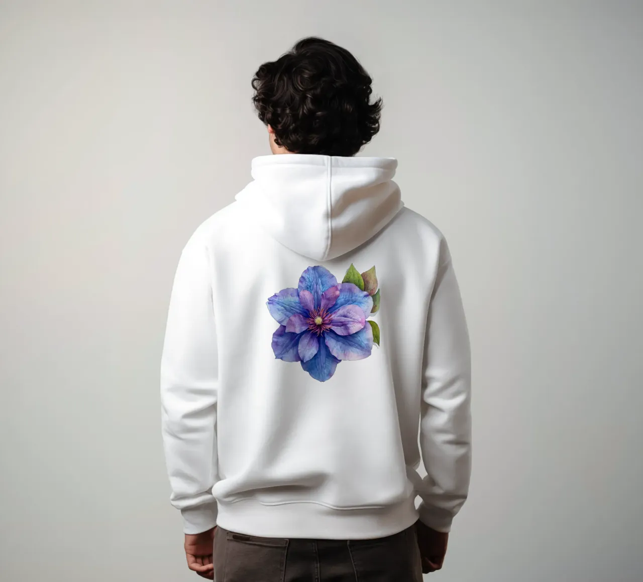 Fiore di Clematide 2 felpa con cappuccio da Bold Blooms