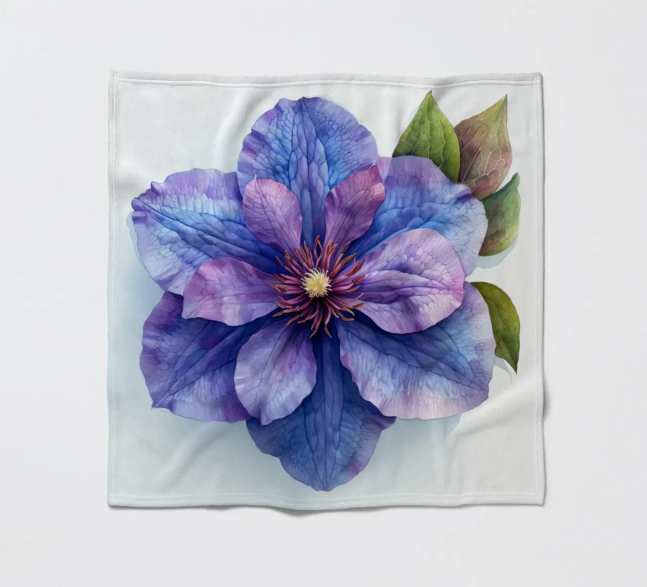 Fiore di Clematide 2 coperta in pile da Bold Blooms