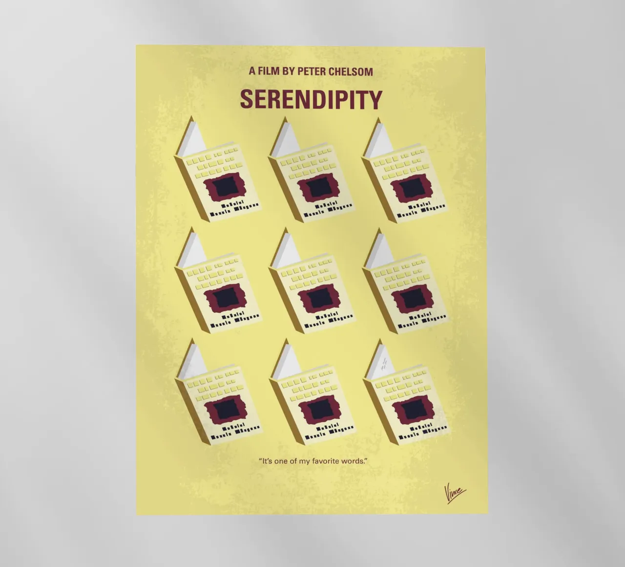 No981 My Serendipity minimal movie poster pellicola backlit da Chungkong