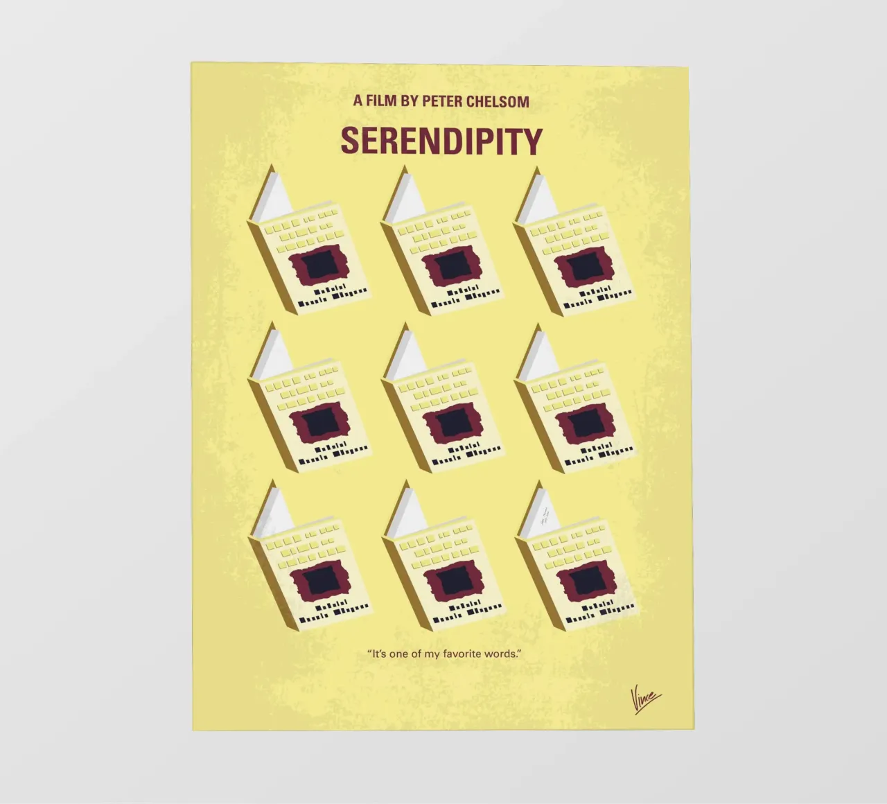 No981 My Serendipity minimal movie poster telo in pvc da Chungkong