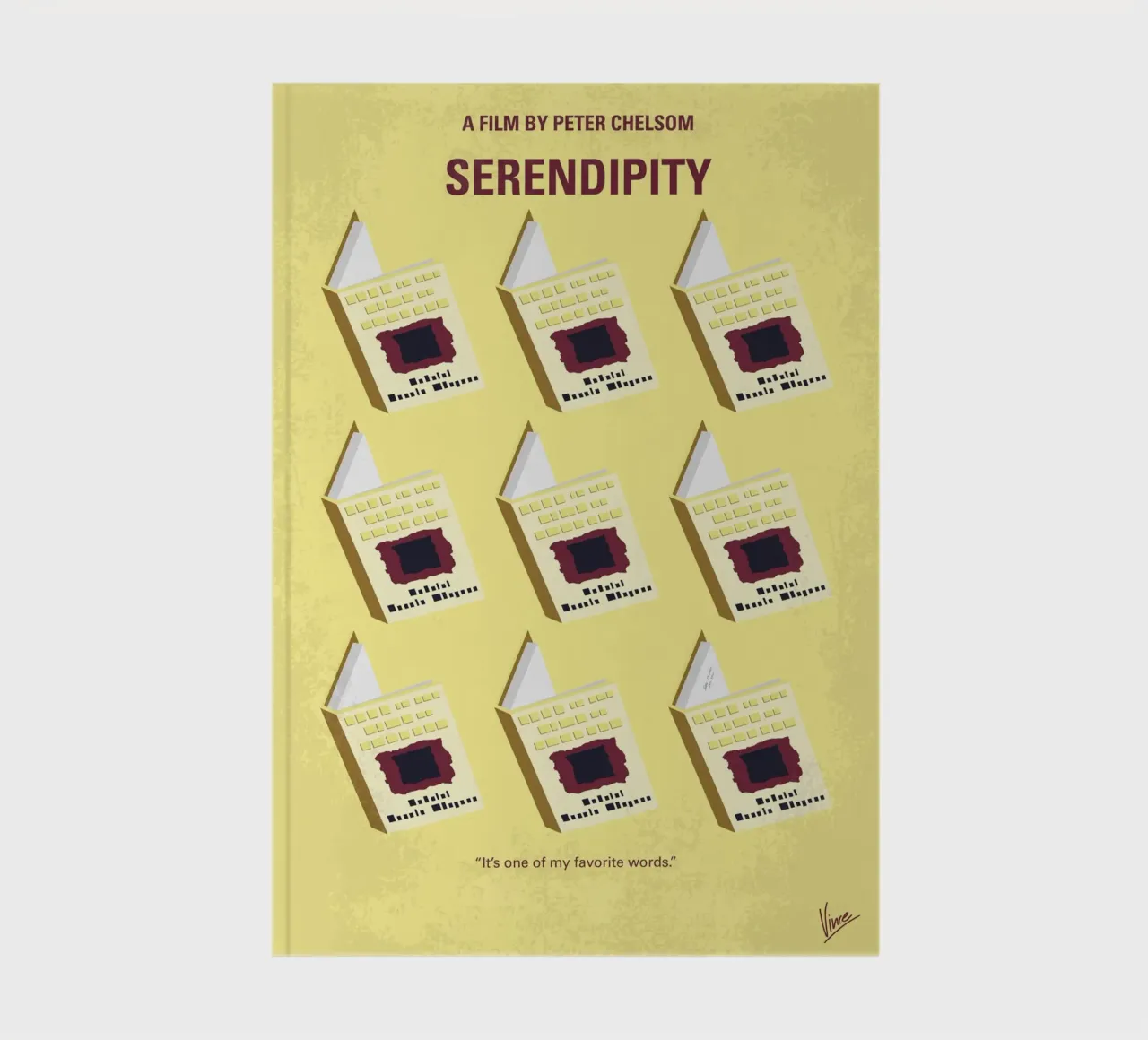 No981 My Serendipity minimal movie poster notebook by Chungkong