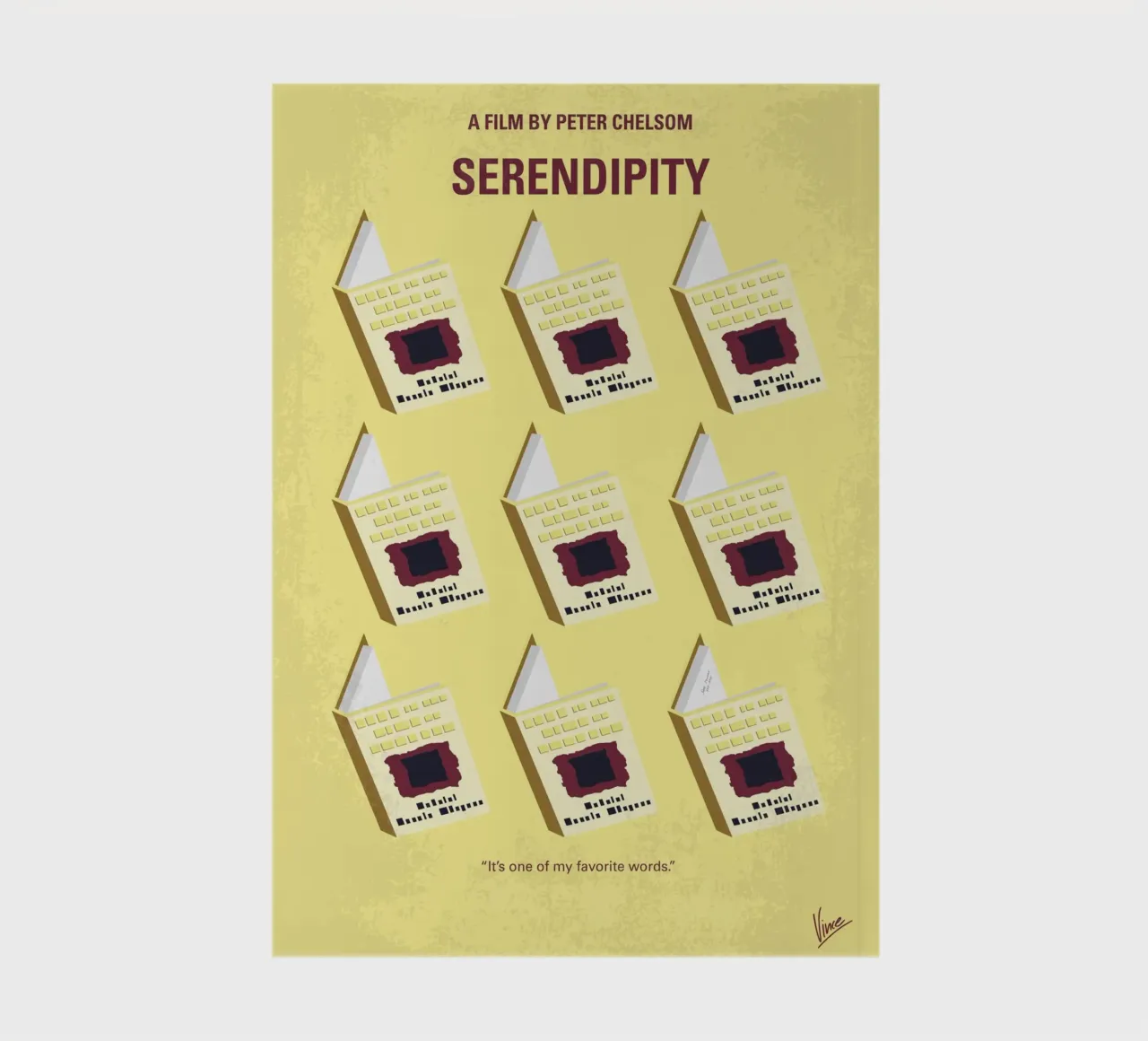 No981 My Serendipity minimal movie poster notebook by Chungkong