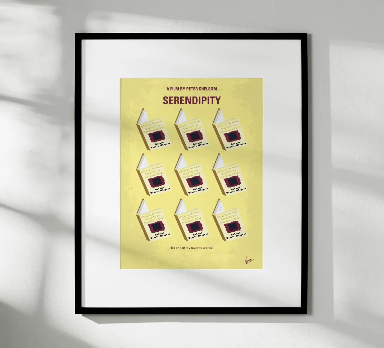 No981 My Serendipity minimal movie poster poster da Chungkong