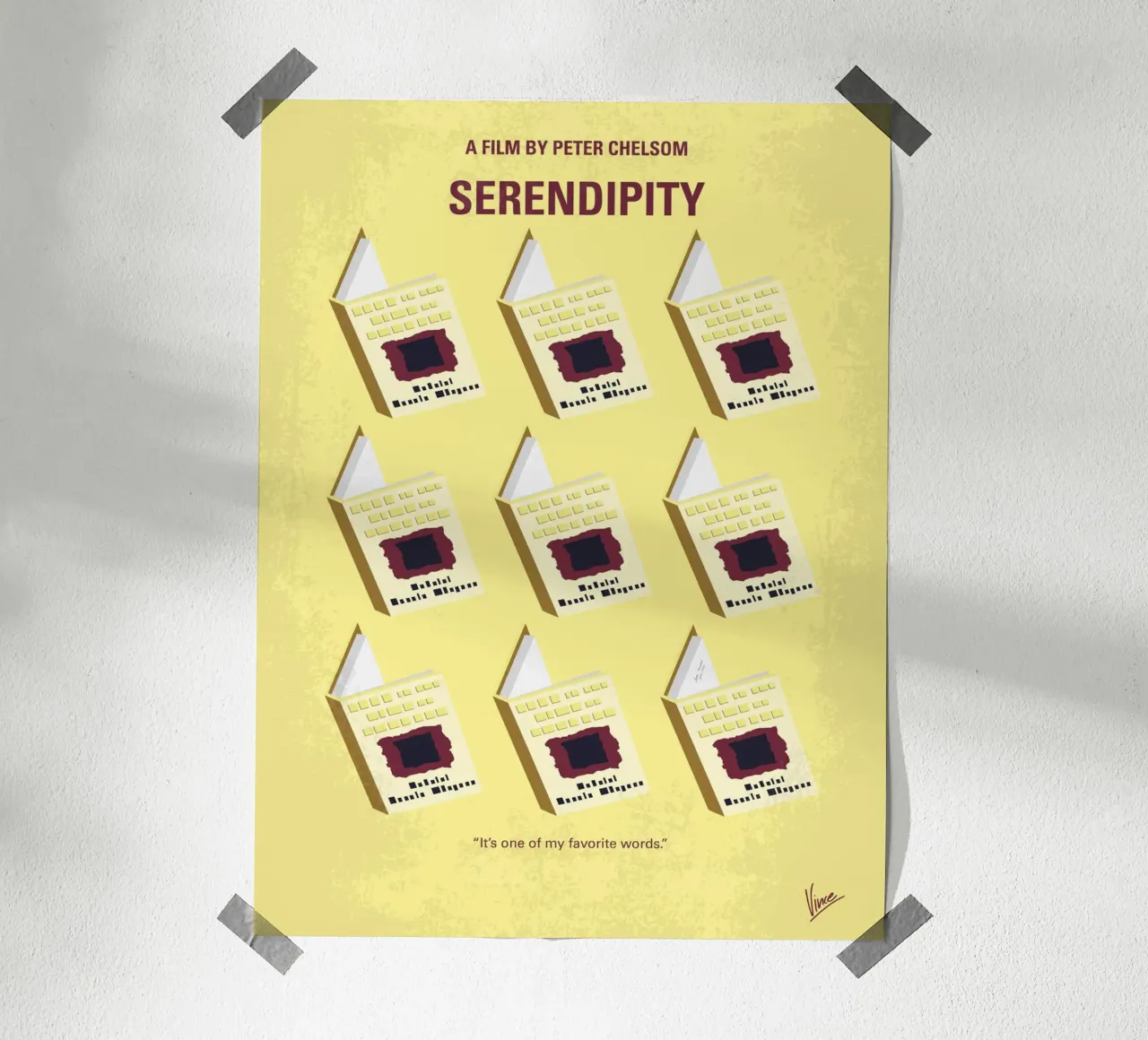 No981 My Serendipity minimal movie poster poster da Chungkong