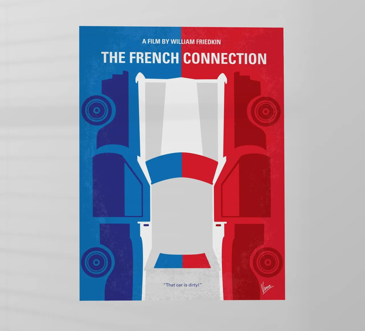 No982 My The French Connection minimal movie poster pellicola backlit da Chungkong