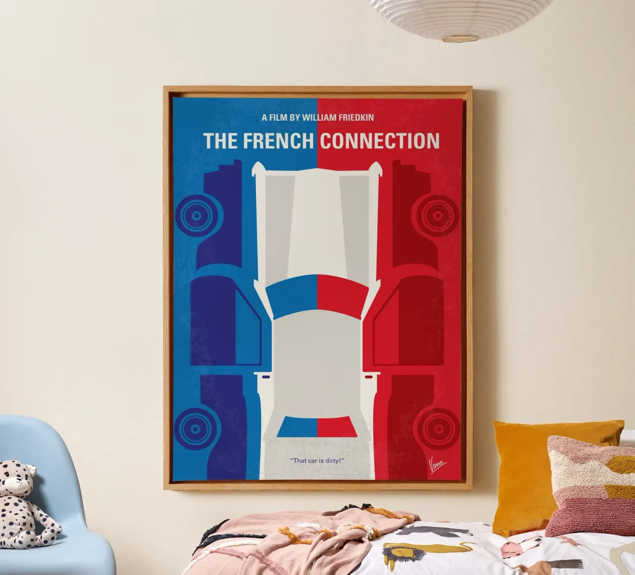 No982 My The French Connection minimal movie poster tela con Cornice a cassetta da Chungkong