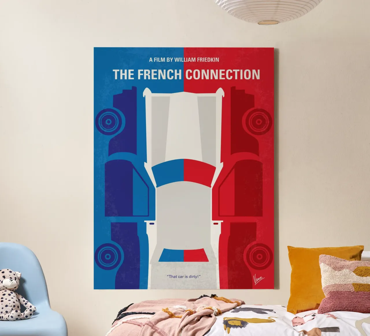 No982 My The French Connection minimal movie poster tela con Cornice a cassetta da Chungkong