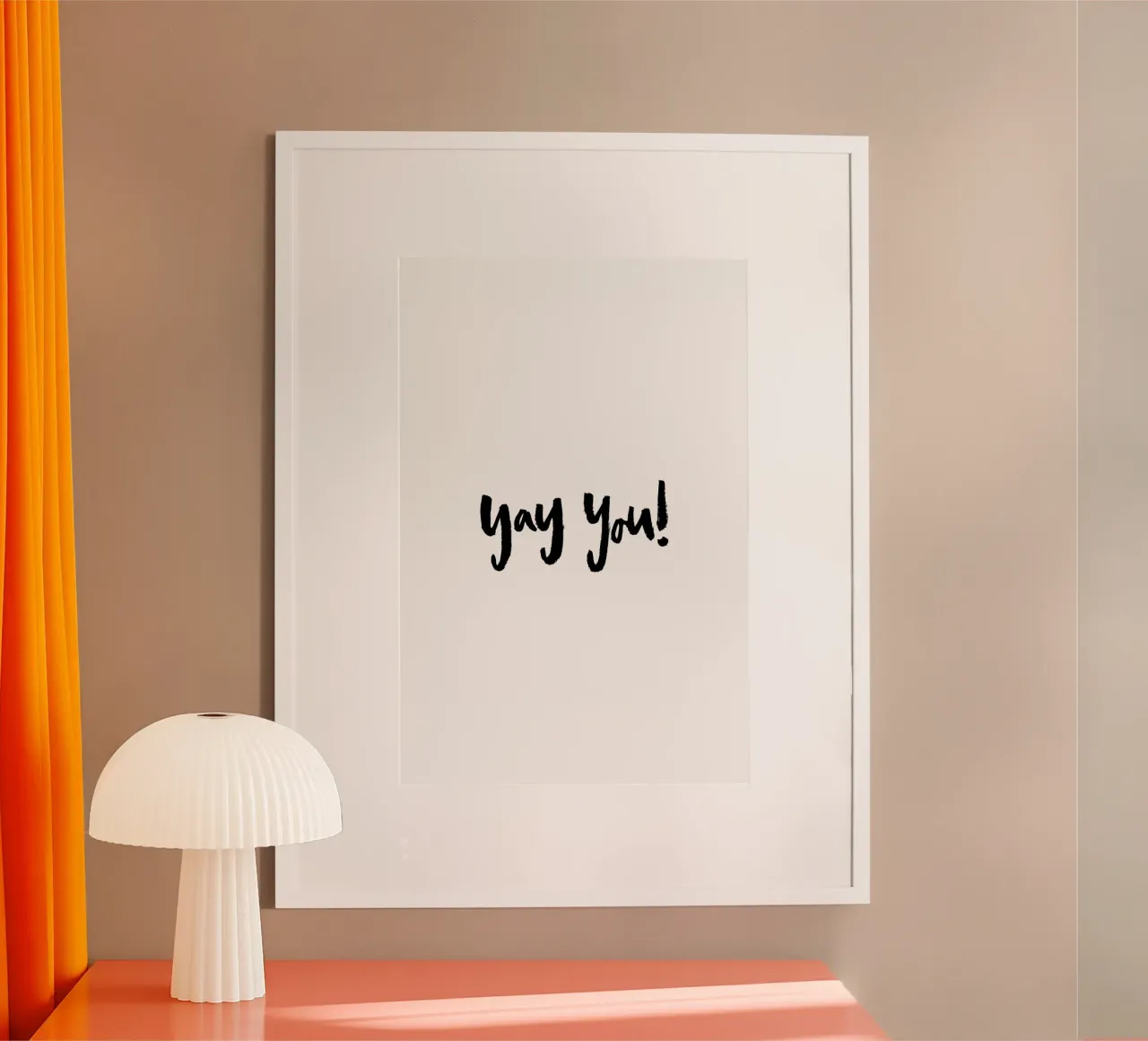 Yay You poster con telaio in plastica da Brushmeetspaper