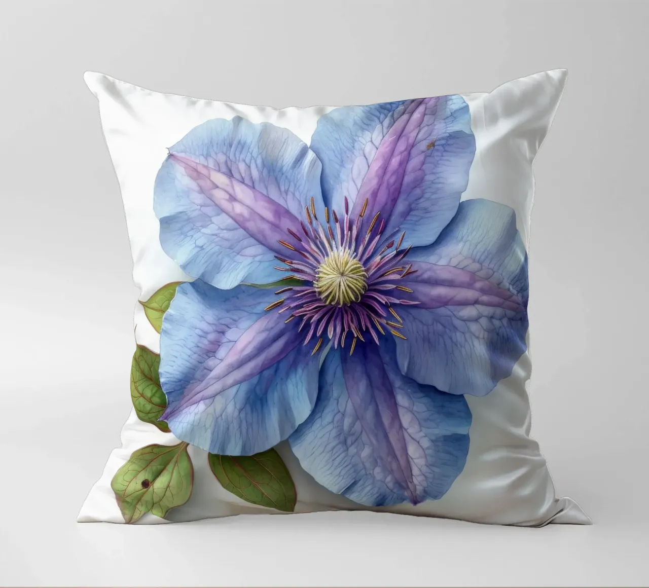 Fiore di clematide 3 cuscino da Bold Blooms