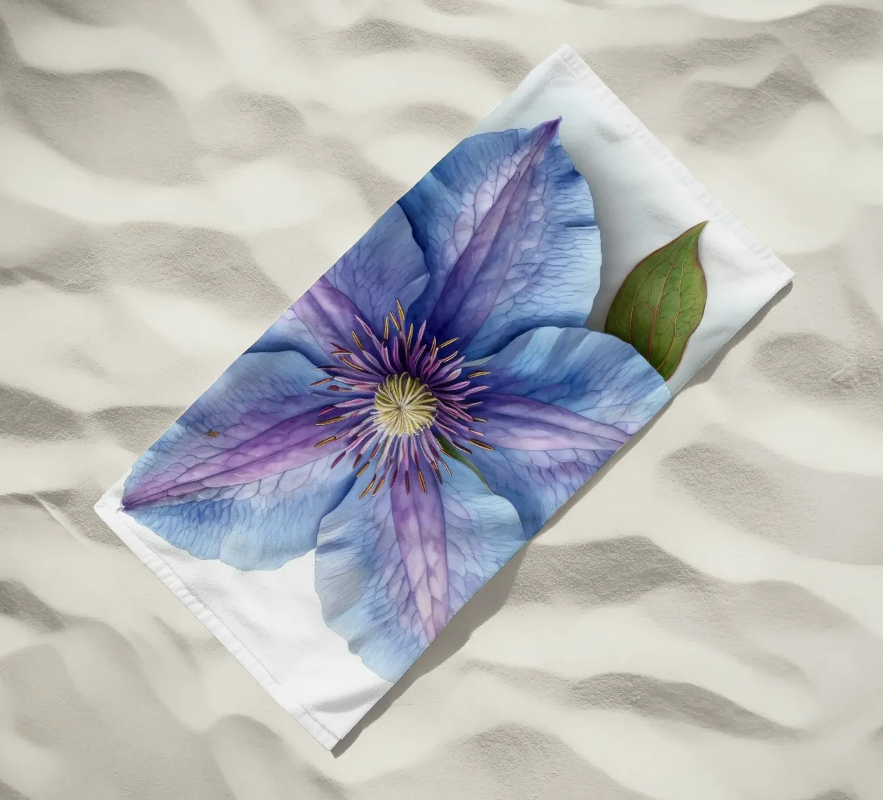 Fiore di clematide 3 telo mare da Bold Blooms