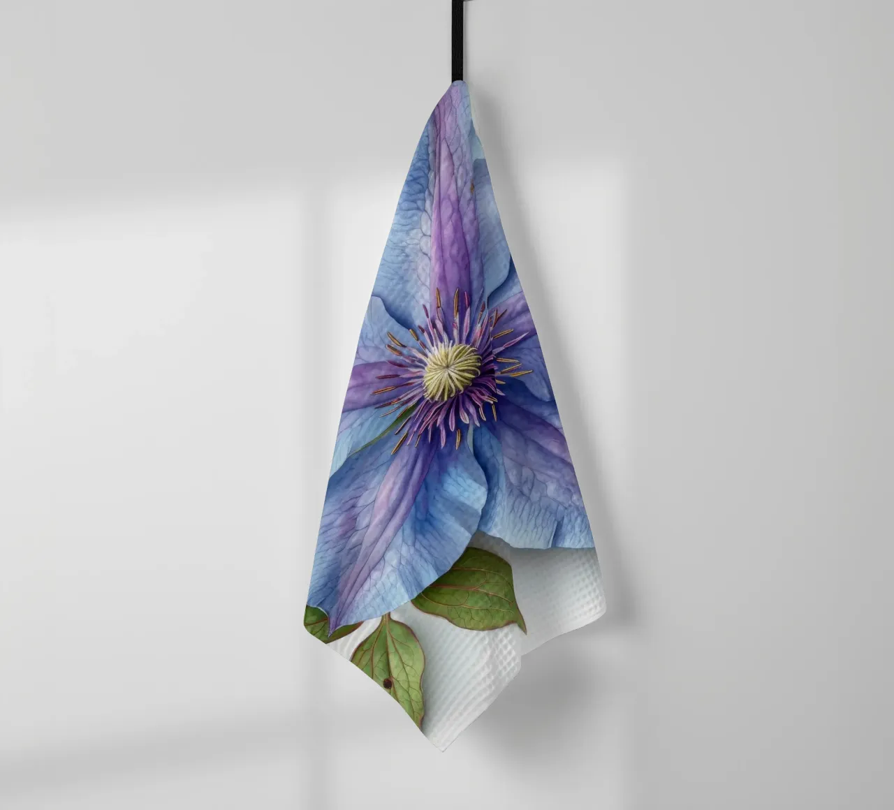Clematis Flower 3 tea towel by Bold Blooms