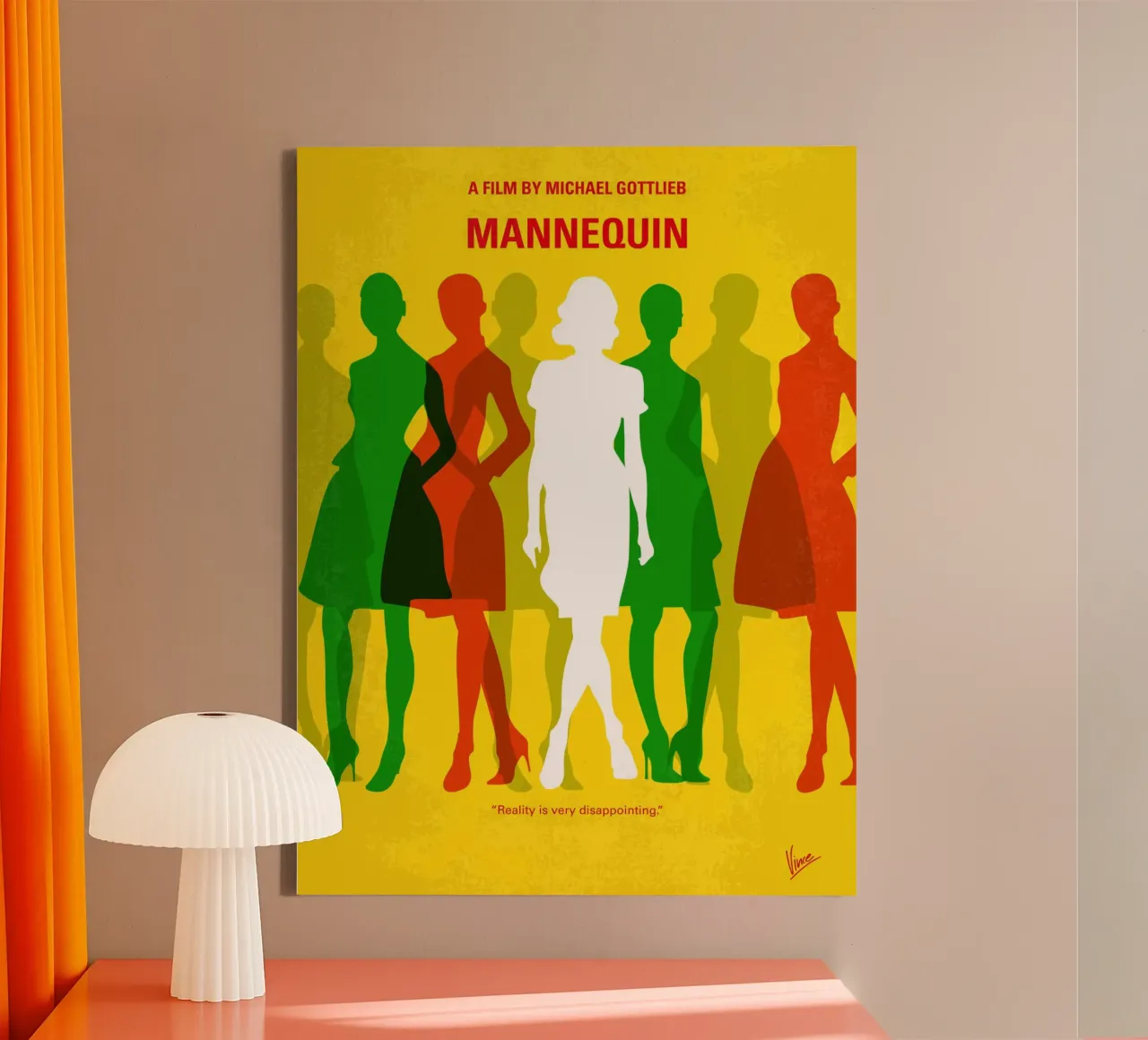 No984 My Mannequin minimal movie poster tela con Cornice a cassetta da Chungkong