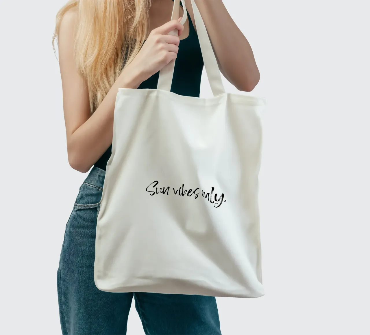 Sun Vibes Only borsa in juta da treechild
