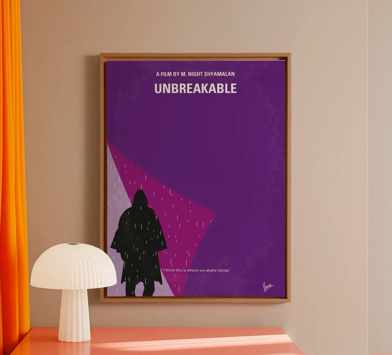 No986 My Unbreakable minimal movie poster tela con Cornice a cassetta da Chungkong